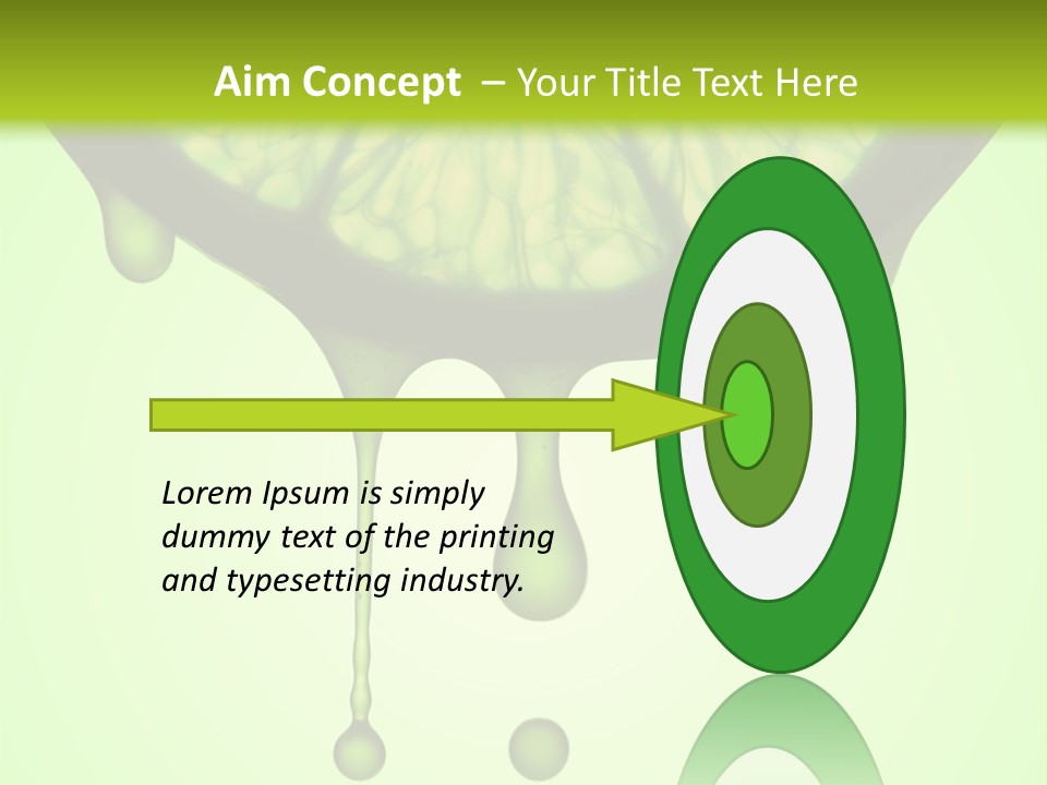 A Slice Of Lime With Drops Of Water On It PowerPoint Template