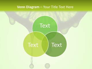 A Slice Of Lime With Drops Of Water On It PowerPoint Template