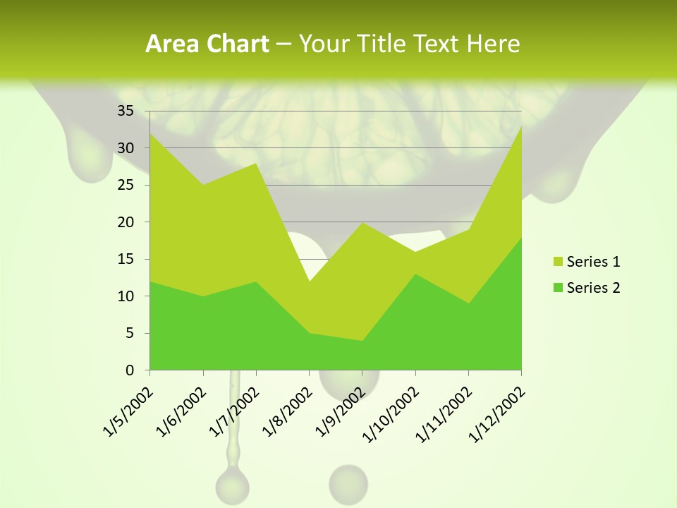 A Slice Of Lime With Drops Of Water On It PowerPoint Template