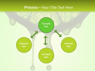 A Slice Of Lime With Drops Of Water On It PowerPoint Template