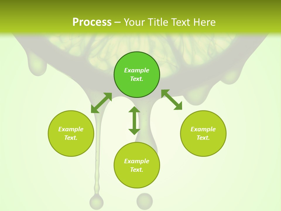 A Slice Of Lime With Drops Of Water On It PowerPoint Template