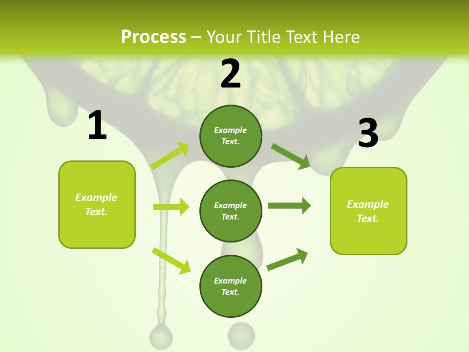 A Slice Of Lime With Drops Of Water On It PowerPoint Template