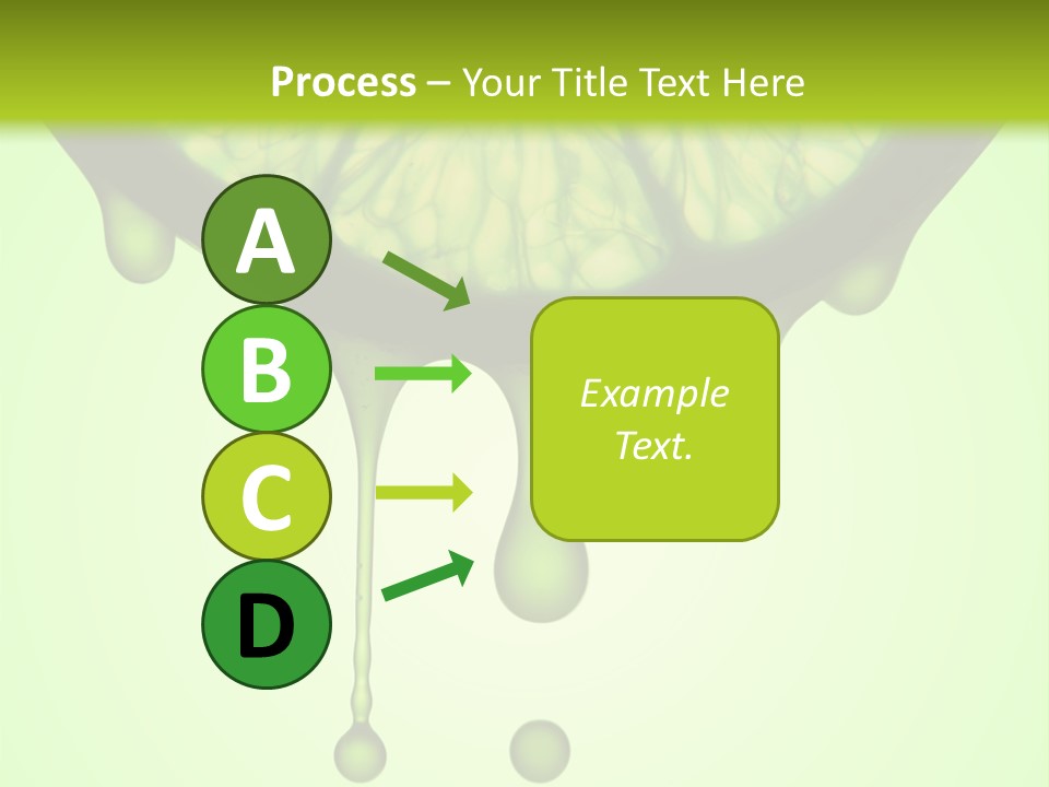 A Slice Of Lime With Drops Of Water On It PowerPoint Template