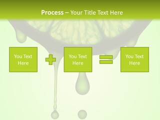 A Slice Of Lime With Drops Of Water On It PowerPoint Template