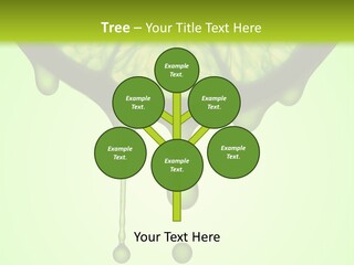 A Slice Of Lime With Drops Of Water On It PowerPoint Template