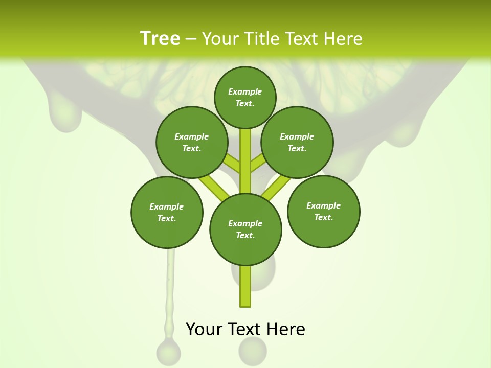 A Slice Of Lime With Drops Of Water On It PowerPoint Template