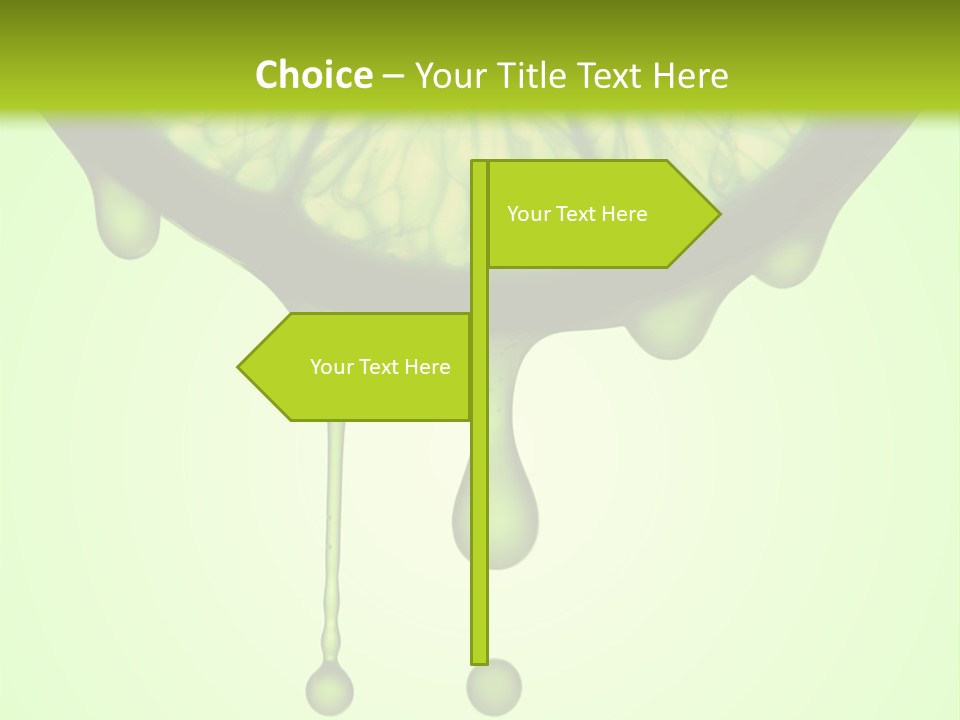 A Slice Of Lime With Drops Of Water On It PowerPoint Template