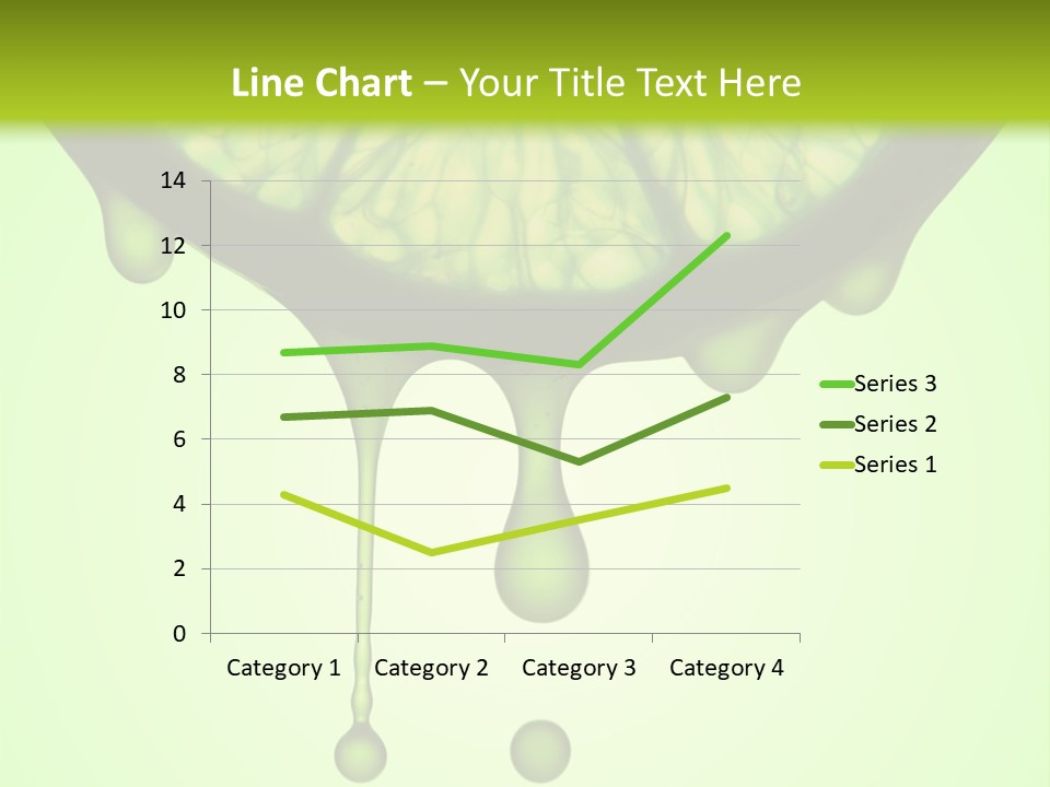 A Slice Of Lime With Drops Of Water On It PowerPoint Template