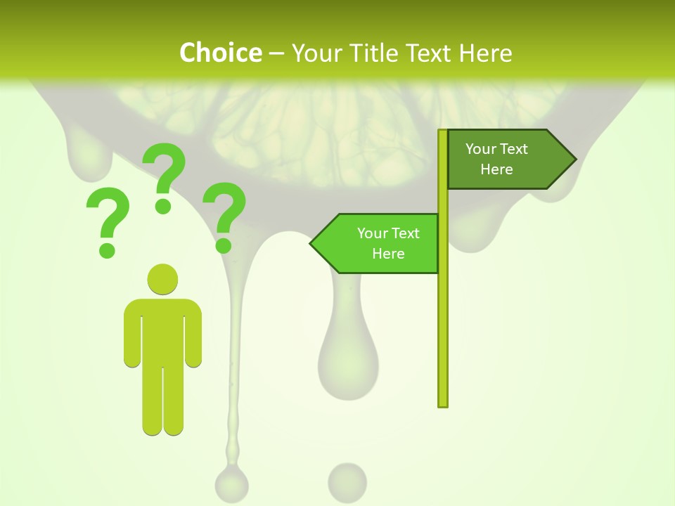 A Slice Of Lime With Drops Of Water On It PowerPoint Template