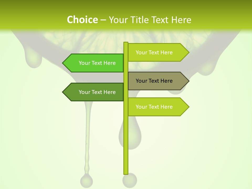 A Slice Of Lime With Drops Of Water On It PowerPoint Template