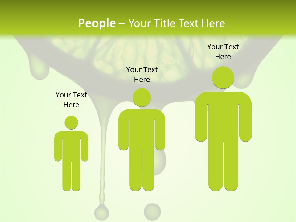 A Slice Of Lime With Drops Of Water On It PowerPoint Template