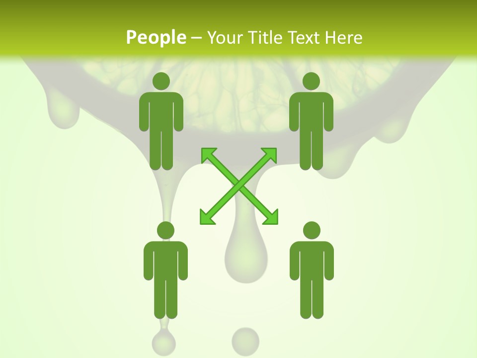 A Slice Of Lime With Drops Of Water On It PowerPoint Template