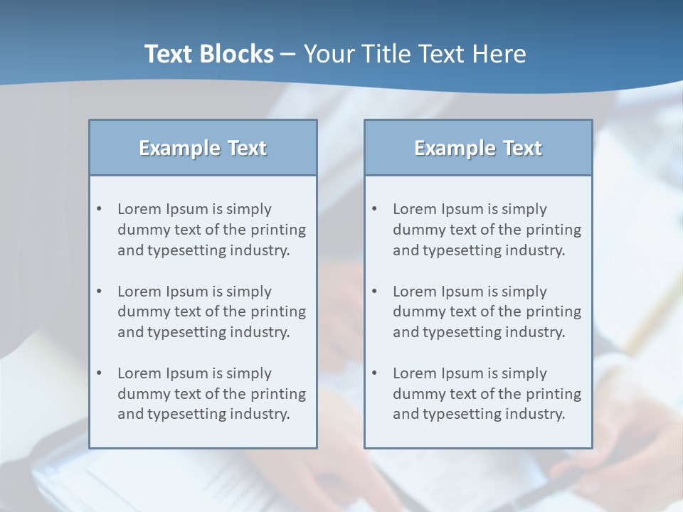 Two Women Sitting At A Table With Papers In Front Of Them PowerPoint Template