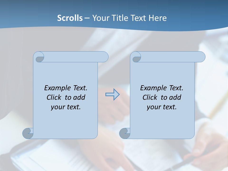 Two Women Sitting At A Table With Papers In Front Of Them PowerPoint Template