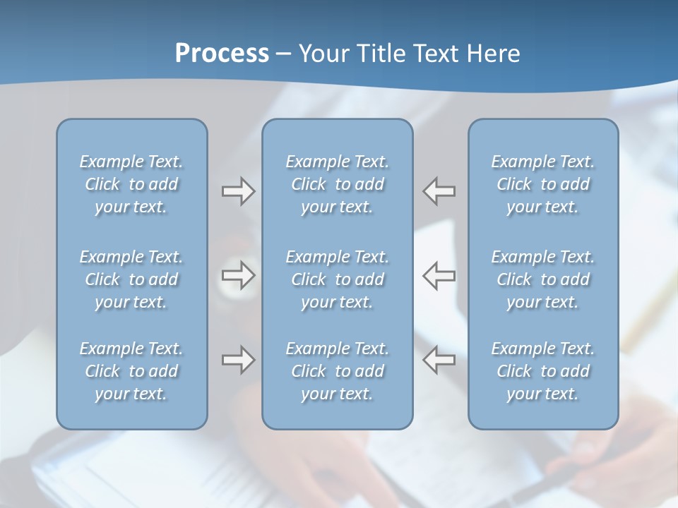 Two Women Sitting At A Table With Papers In Front Of Them PowerPoint Template