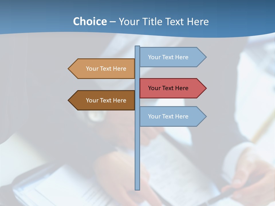 Two Women Sitting At A Table With Papers In Front Of Them PowerPoint Template