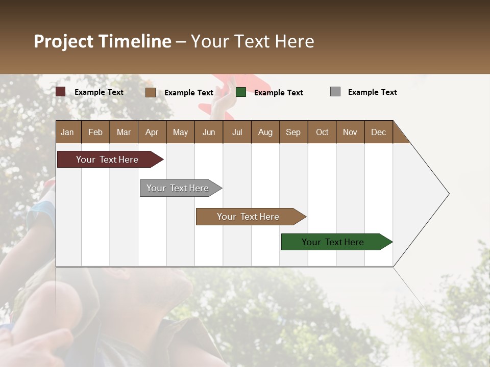 A Man Holding A Small Child On His Shoulders PowerPoint Template