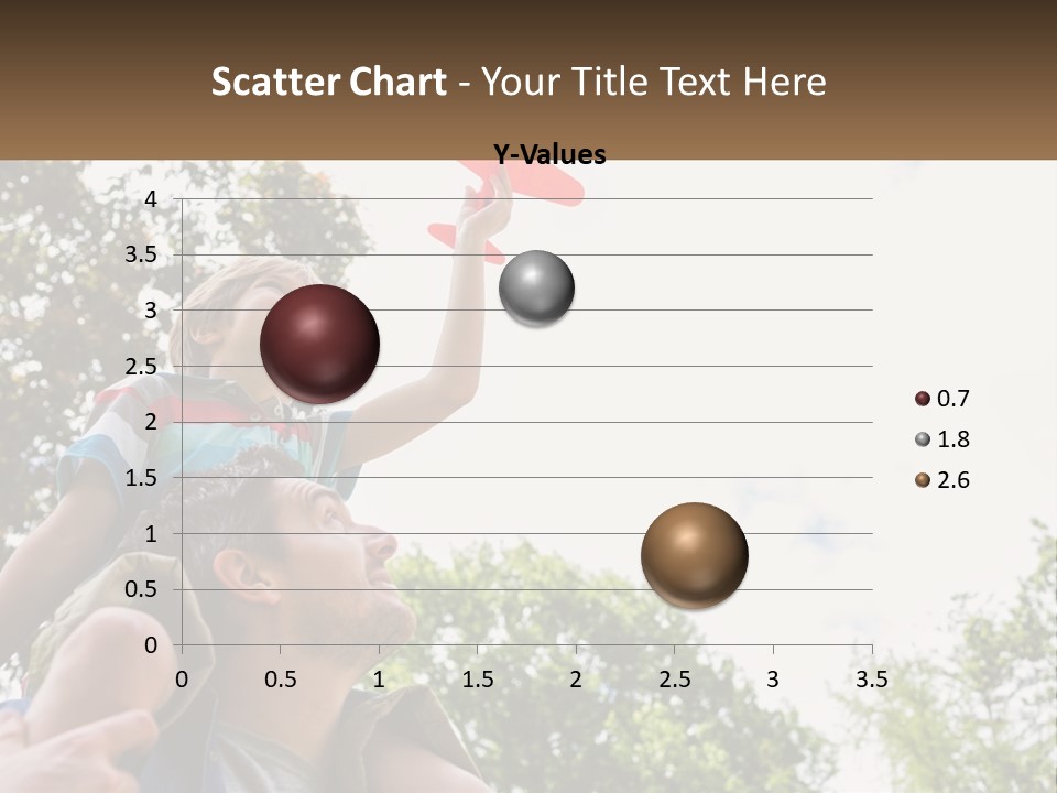 A Man Holding A Small Child On His Shoulders PowerPoint Template