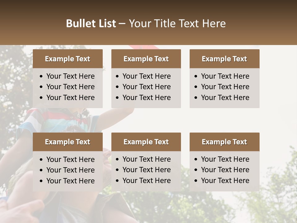 A Man Holding A Small Child On His Shoulders PowerPoint Template