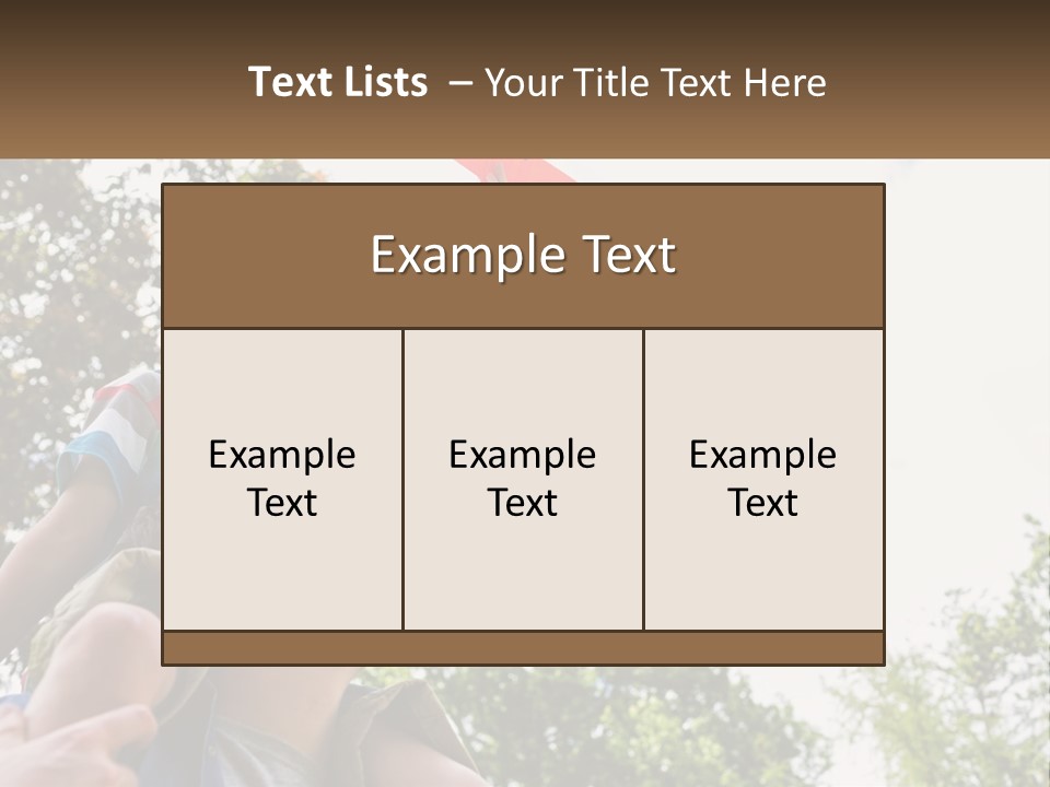 A Man Holding A Small Child On His Shoulders PowerPoint Template
