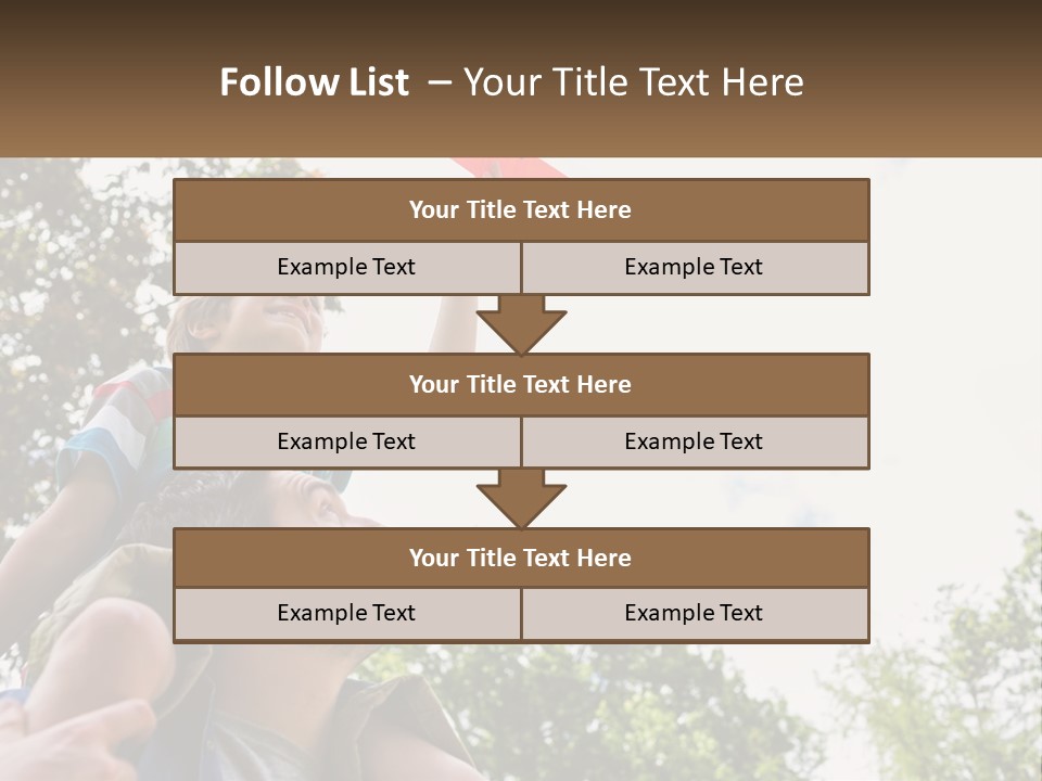 A Man Holding A Small Child On His Shoulders PowerPoint Template