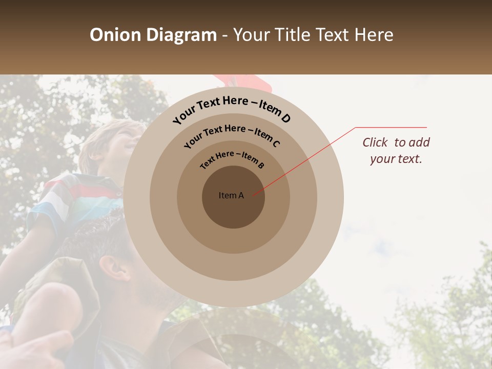 A Man Holding A Small Child On His Shoulders PowerPoint Template