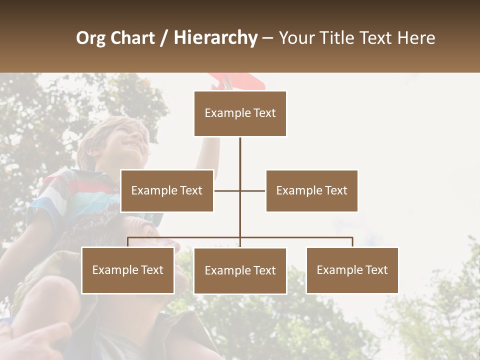 A Man Holding A Small Child On His Shoulders PowerPoint Template