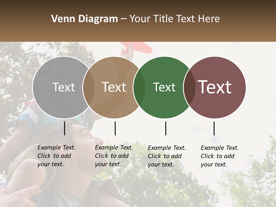 A Man Holding A Small Child On His Shoulders PowerPoint Template