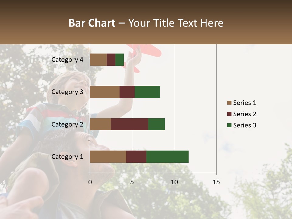 A Man Holding A Small Child On His Shoulders PowerPoint Template