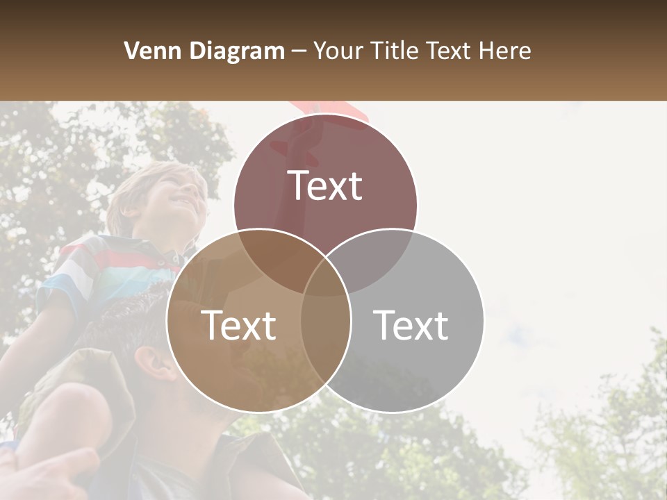 A Man Holding A Small Child On His Shoulders PowerPoint Template