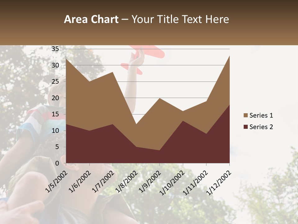 A Man Holding A Small Child On His Shoulders PowerPoint Template
