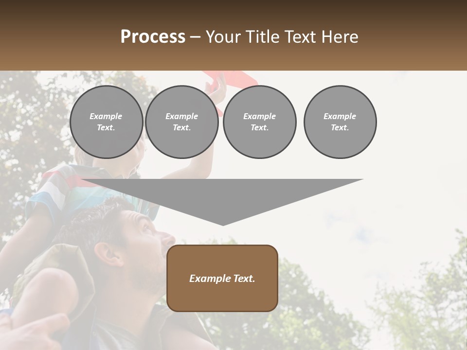 A Man Holding A Small Child On His Shoulders PowerPoint Template