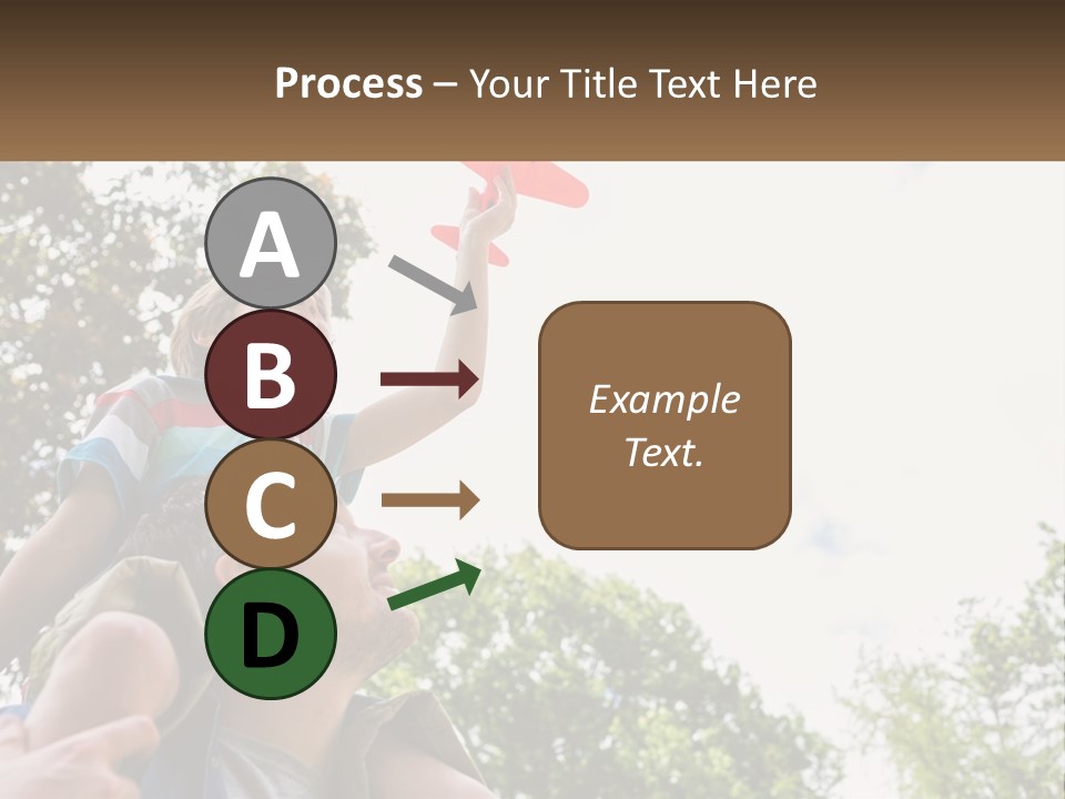 A Man Holding A Small Child On His Shoulders PowerPoint Template