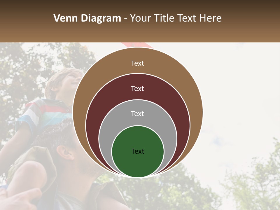 A Man Holding A Small Child On His Shoulders PowerPoint Template