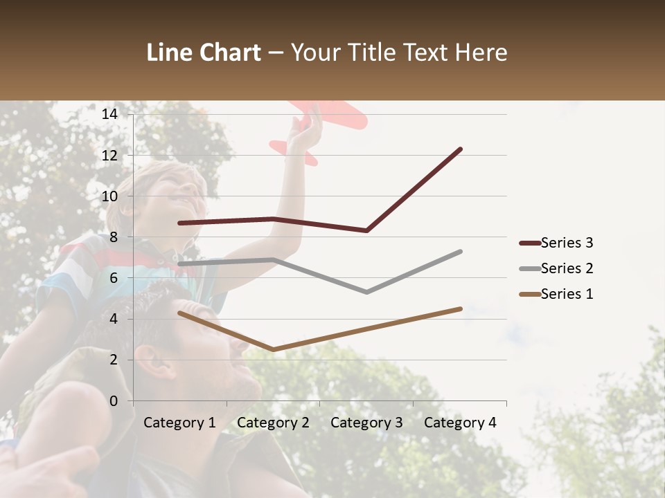A Man Holding A Small Child On His Shoulders PowerPoint Template