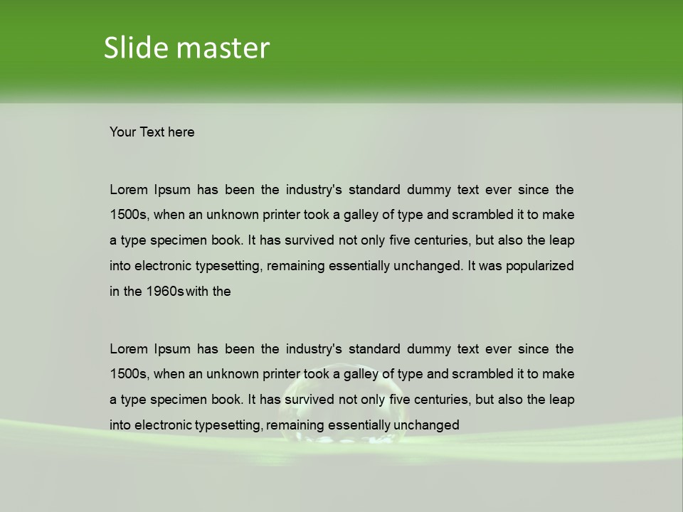 A Drop Of Water Sitting On Top Of A Green Leaf PowerPoint Template