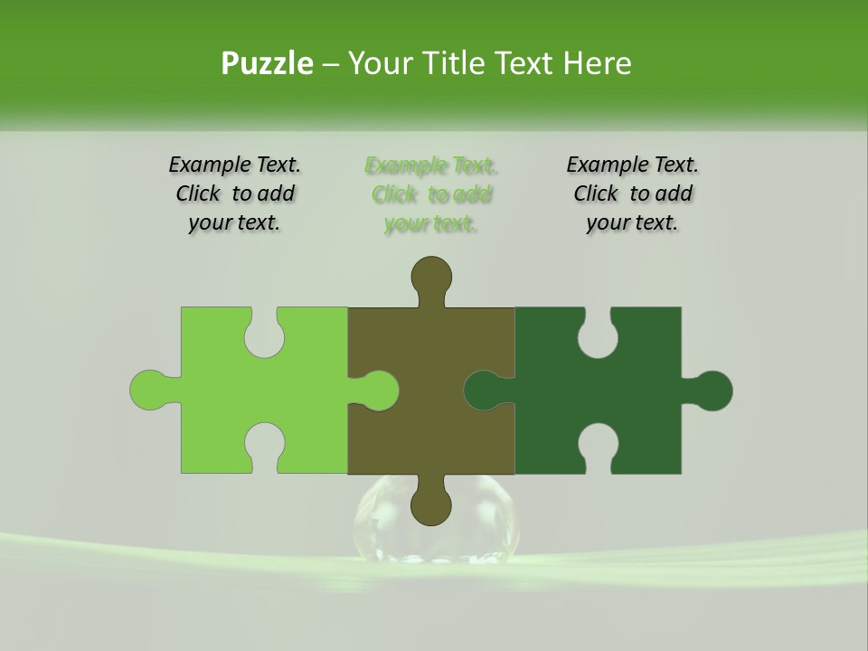 A Drop Of Water Sitting On Top Of A Green Leaf PowerPoint Template