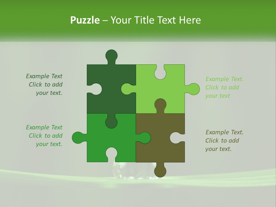 A Drop Of Water Sitting On Top Of A Green Leaf PowerPoint Template