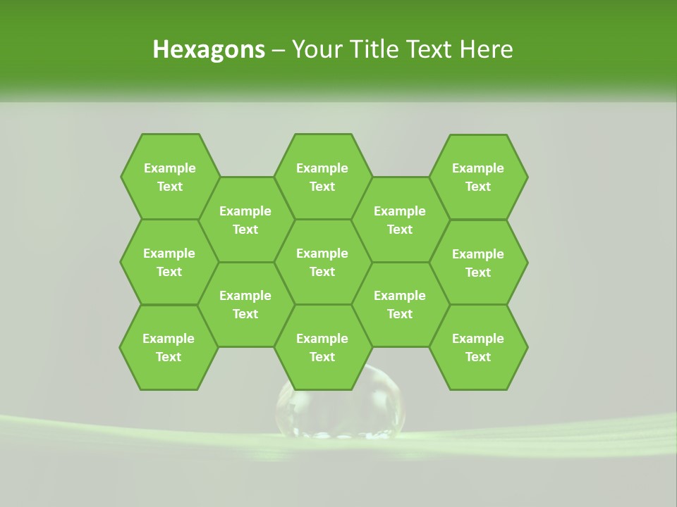 A Drop Of Water Sitting On Top Of A Green Leaf PowerPoint Template