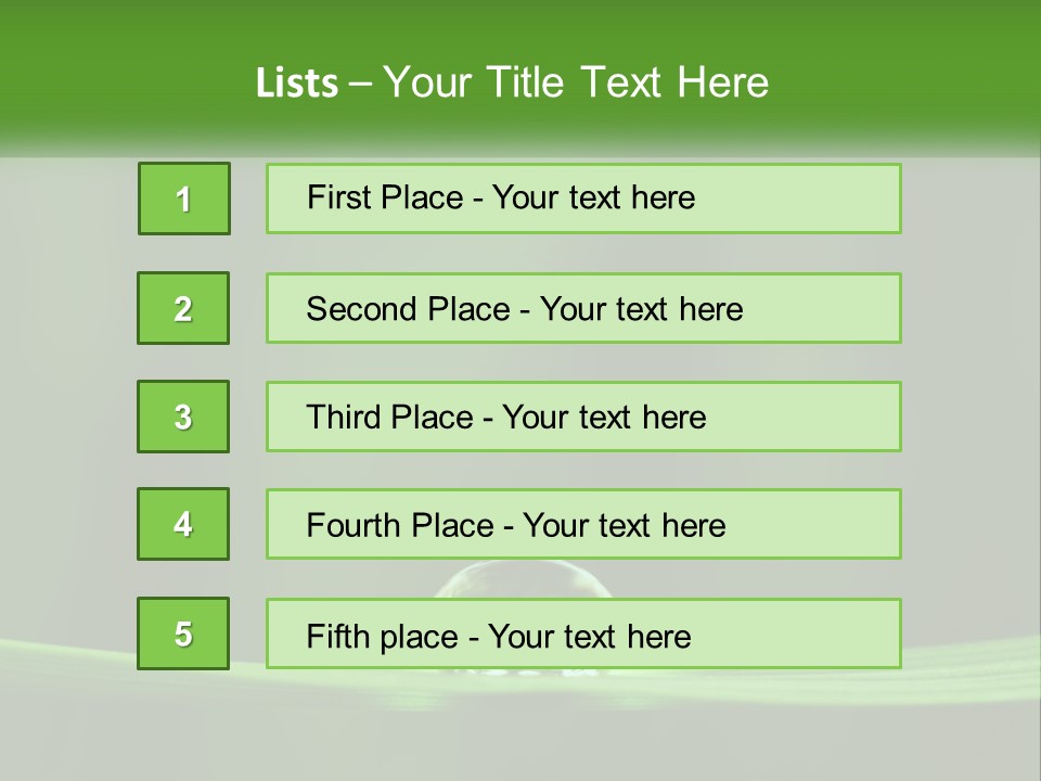 A Drop Of Water Sitting On Top Of A Green Leaf PowerPoint Template