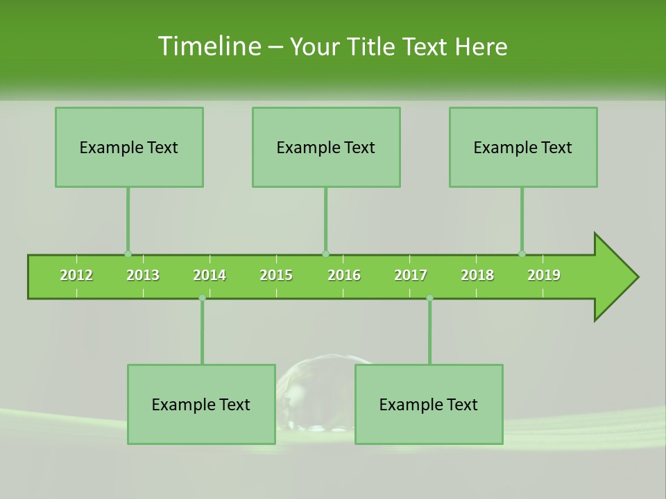A Drop Of Water Sitting On Top Of A Green Leaf PowerPoint Template