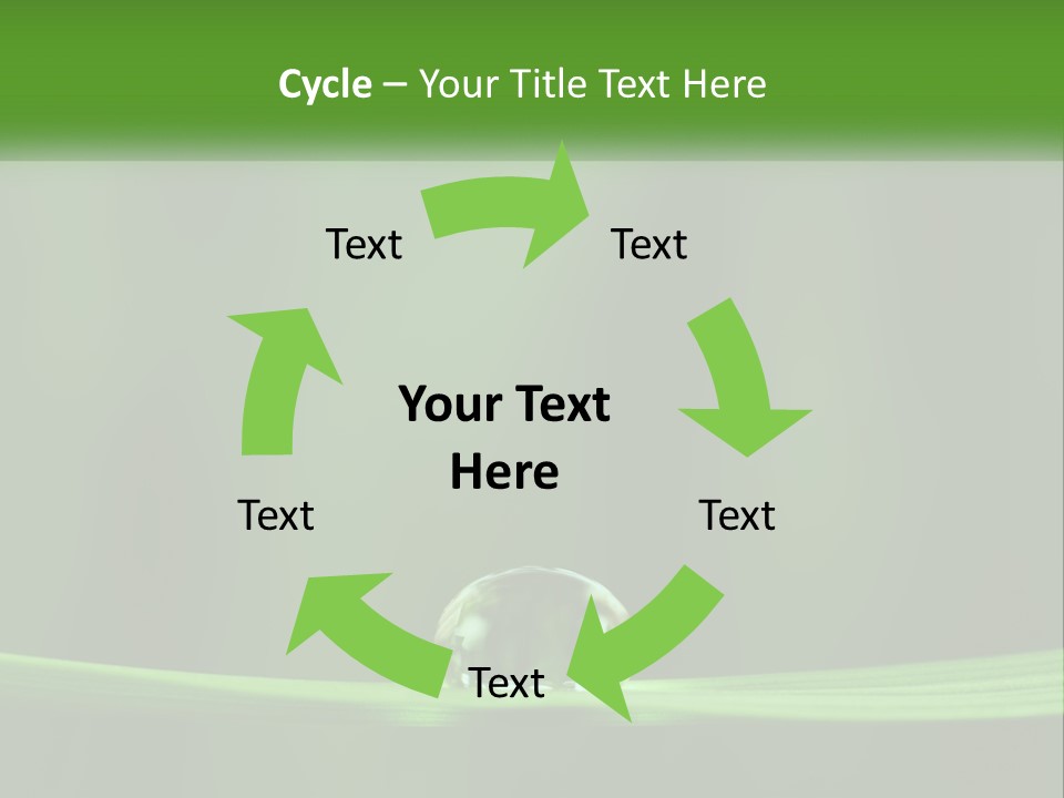 A Drop Of Water Sitting On Top Of A Green Leaf PowerPoint Template