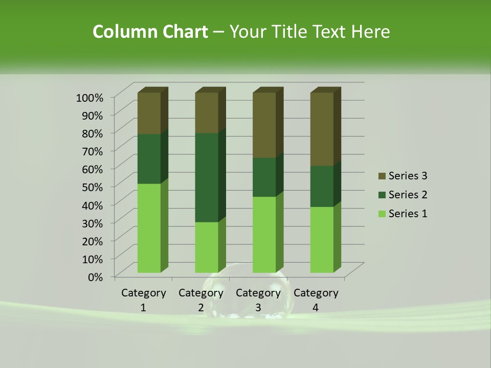 A Drop Of Water Sitting On Top Of A Green Leaf PowerPoint Template