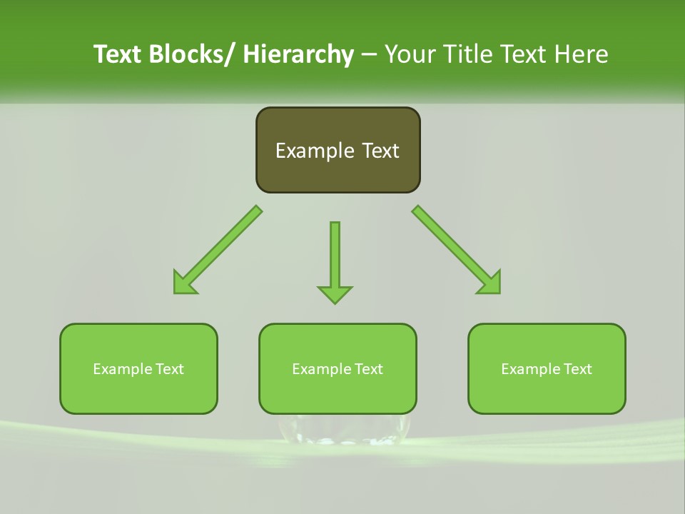 A Drop Of Water Sitting On Top Of A Green Leaf PowerPoint Template