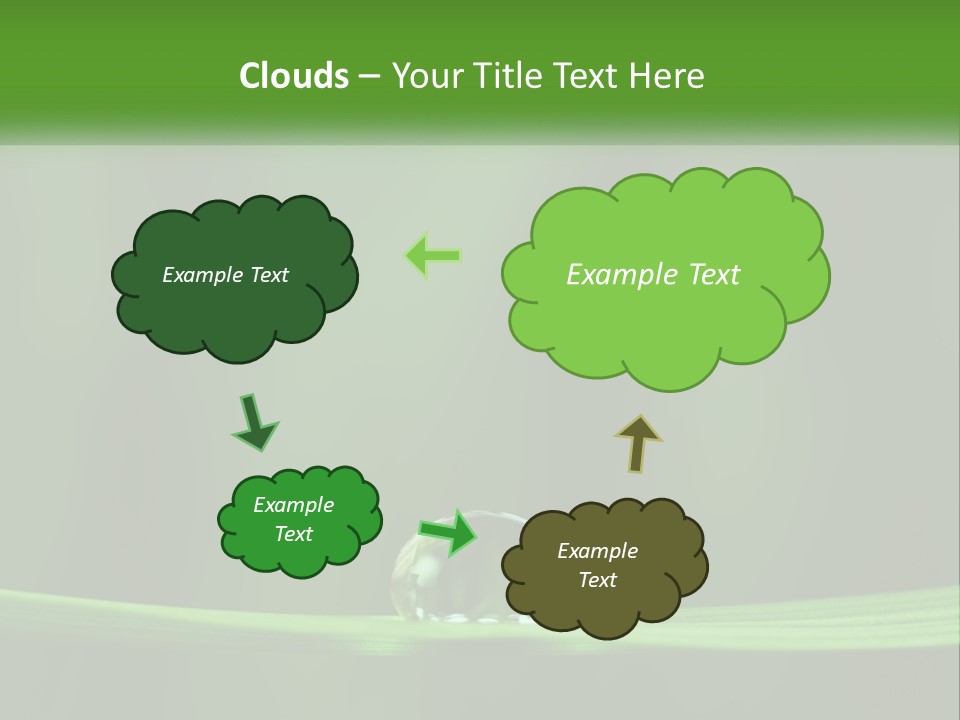A Drop Of Water Sitting On Top Of A Green Leaf PowerPoint Template