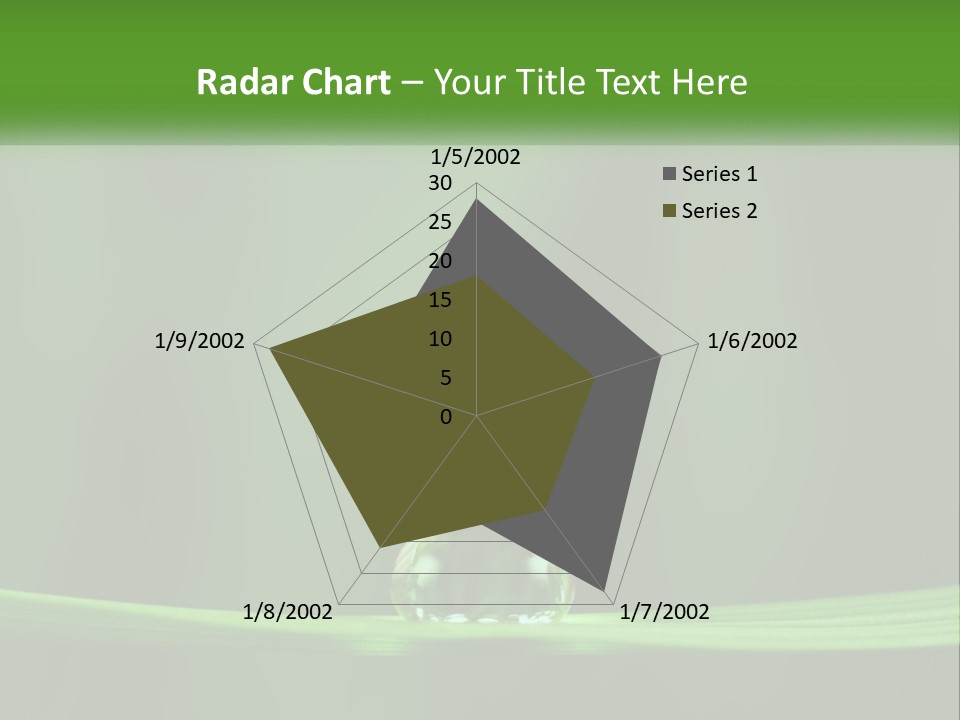 A Drop Of Water Sitting On Top Of A Green Leaf PowerPoint Template
