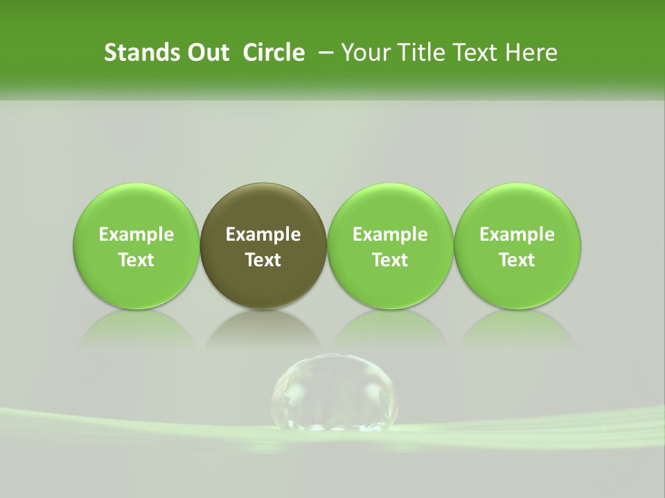 A Drop Of Water Sitting On Top Of A Green Leaf PowerPoint Template