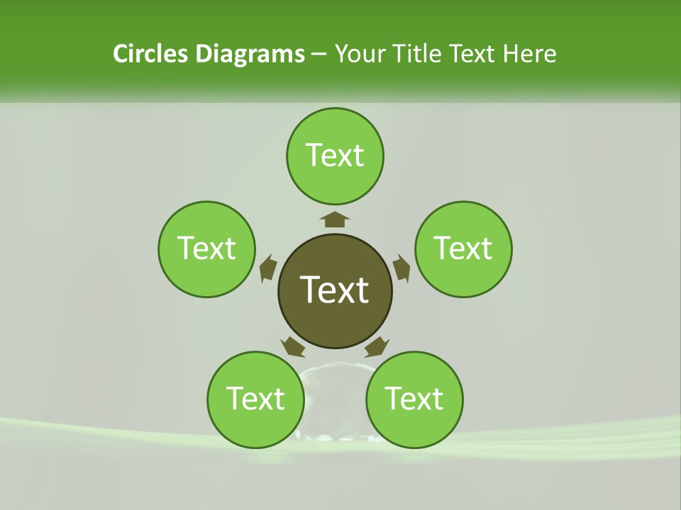 A Drop Of Water Sitting On Top Of A Green Leaf PowerPoint Template