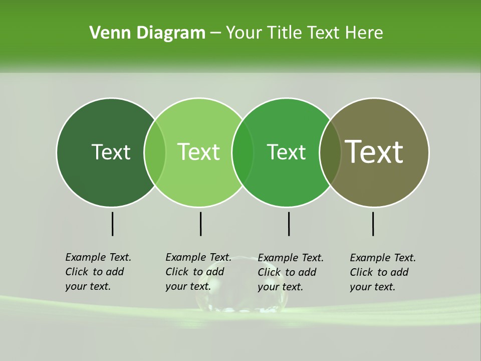 A Drop Of Water Sitting On Top Of A Green Leaf PowerPoint Template