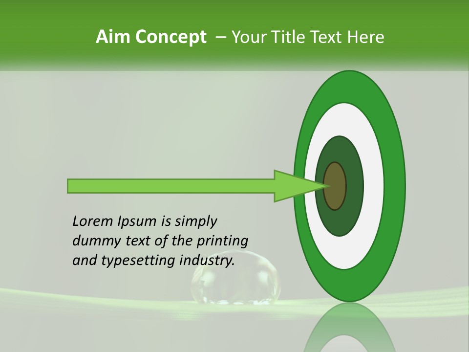 A Drop Of Water Sitting On Top Of A Green Leaf PowerPoint Template